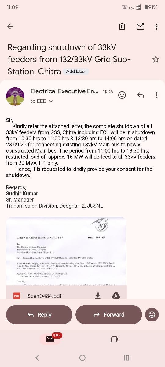 Electricity supply to all the finders of Chitra Great will be disrupted for 4 hours