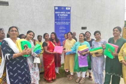 Inner Wheel Club of Ramgarh distributed mosquito nets and bleaching powder among needy families