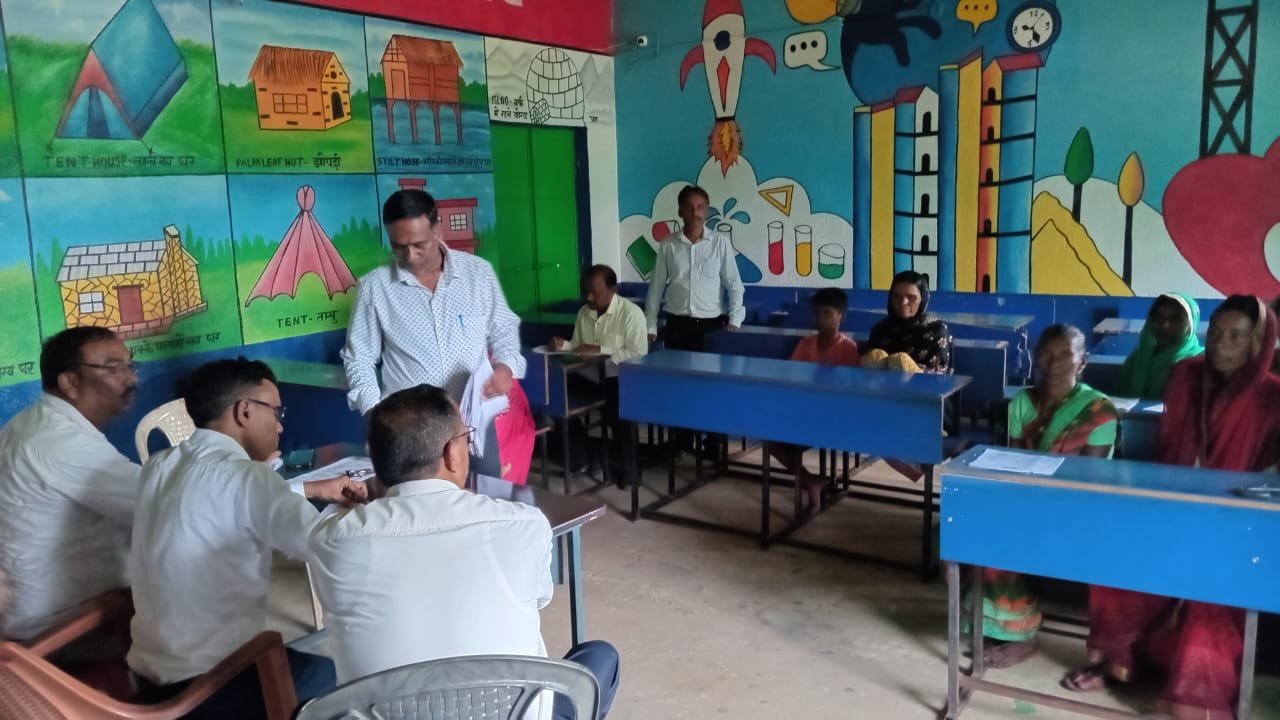 Under the Ullas Navbharat Literacy Programme men and women participated in the basic and assessment tests
