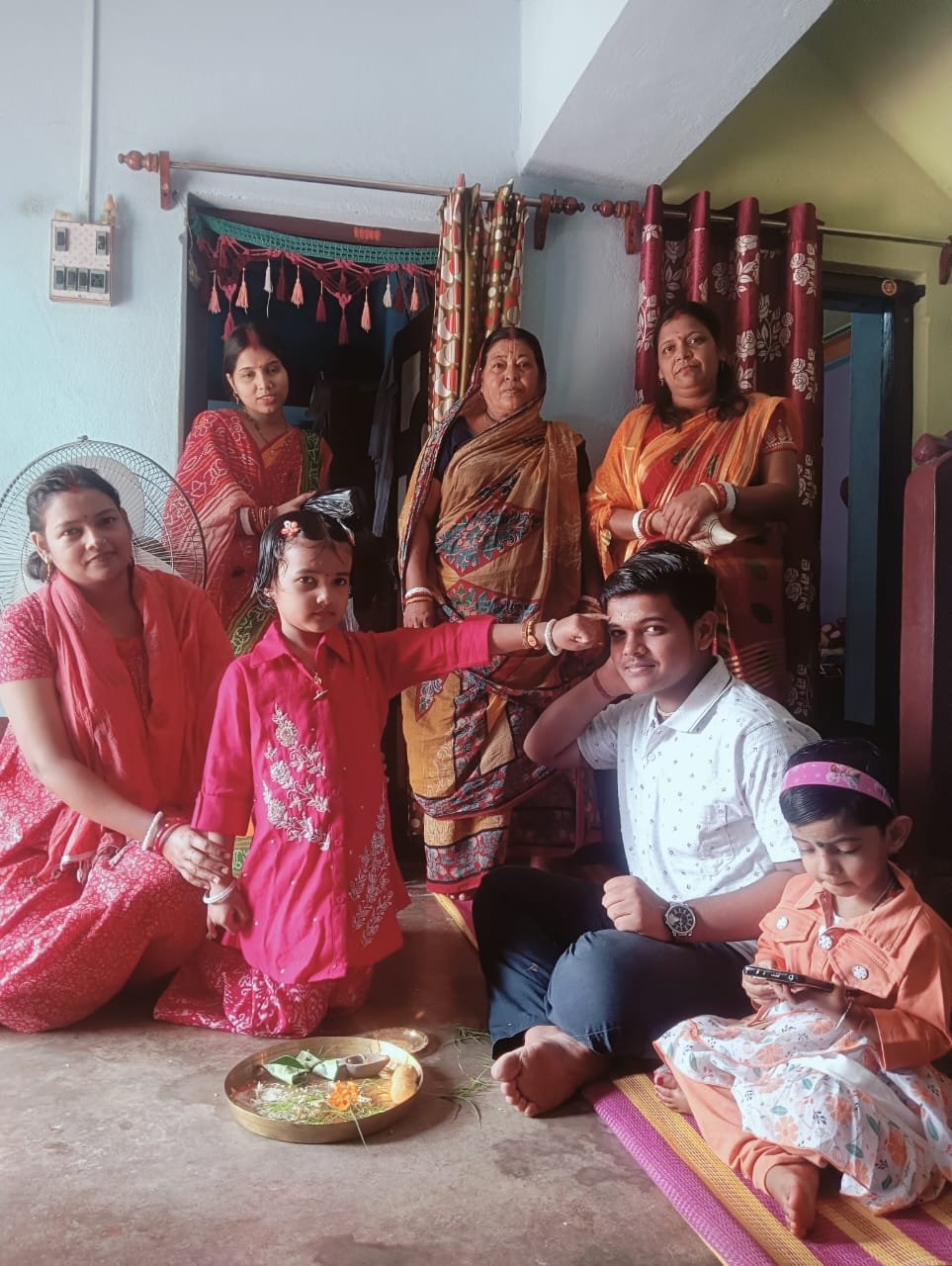 9e6f07e9 47c4 42d0 ae93 b3024c65fb4fBhai Dooj was celebrated with love and affection between brothers and sisters. Bhayer Kapale Dilam Fonta Yam Dwaare Padlo Kanta