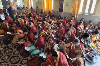 Faith A grand Mangal Path was organised on the first day of Mangsir Navami festival at Rani Sati Temple