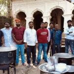 Mahaprasad distributed at Chhota Akhara on Kartik Purnima temple complex enlivened by youth initiative