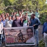 On the occasion of Jharkhands silver jubilee a cycle rally was organised to promote the tourist destination
