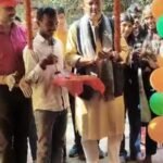 Social worker Rakesh Gupta formally inaugurated SR Garments and Sports shop in Nawabganj by cutting the ribbon