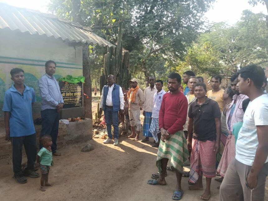 The Zilla Parishad member laid the foundation stone for the pond restoration work