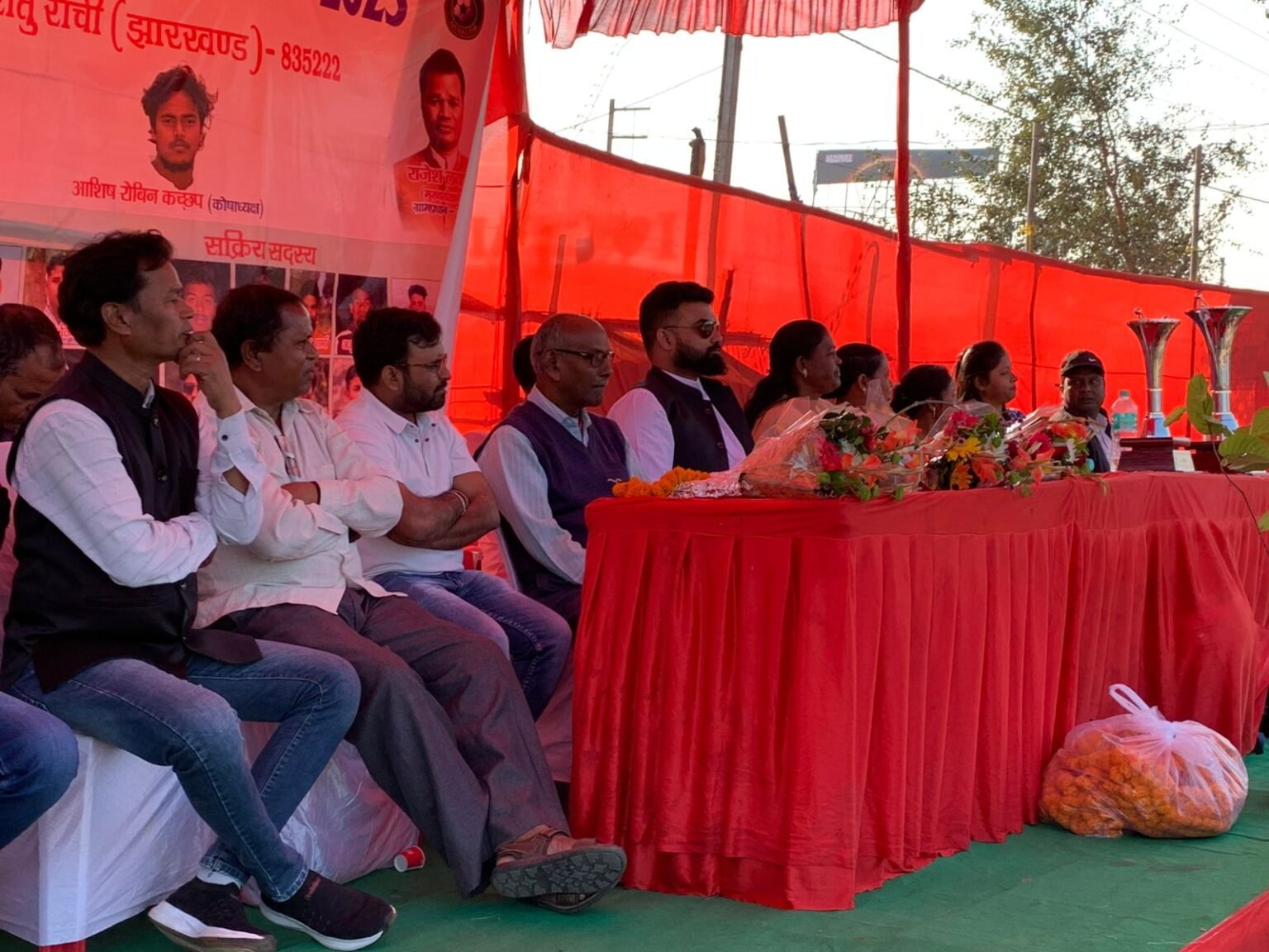 The grand inauguration of the Bhagwan Birsa Munda Football Tournament at Kamde in Ratu