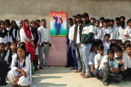 Baba Sahebs death anniversary was celebrated at Dr. Bhimrao Ambedkar Public School Malkoko