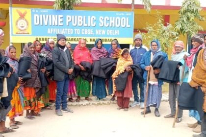 Blankets were distributed among 100 needy people courtesy Divine School