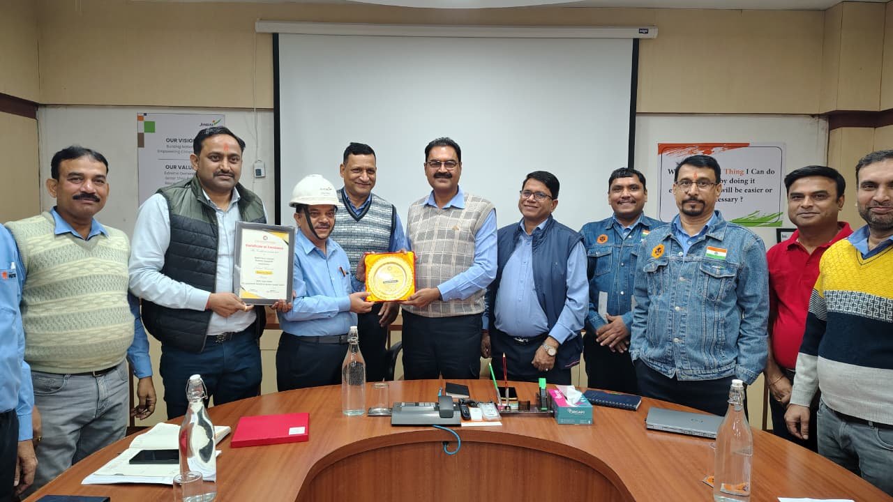 Jindal Steel Patratu receives Platinum Award for outstanding performance in safety standards