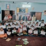 Principal of Rajendra Vidyalaya Ghutiya organized painting and speech competition in Bada Khursi Panchayat Bhawan