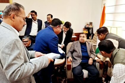 The MLA submitted a memorandum to Union Transport Minister Nitin Gadkari regarding irregularities against the six lane road construction agency