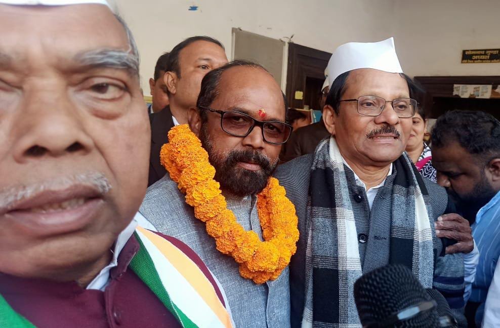 Vijay Shankar Nayak a staunch crusader for tribal rights has joined the Congress party