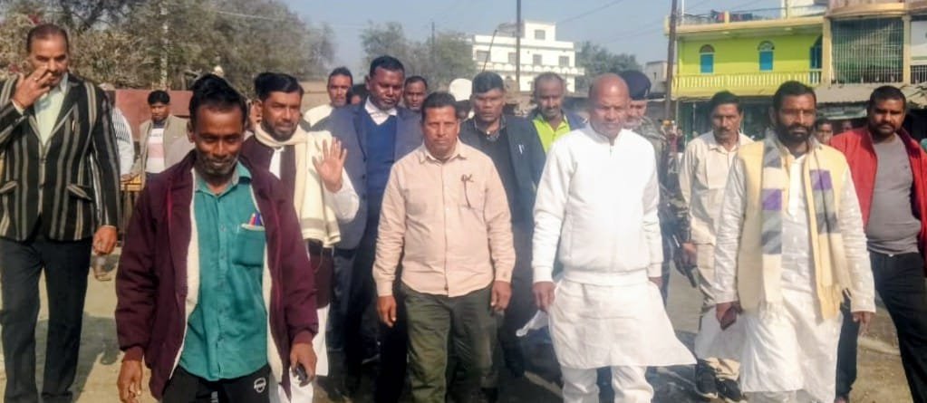 Villagers are angry over the lack of roadside drains in a densely populated area the MLA conducted a site inspection after receiving complaints