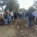 Deputy Chief America Mahato provided relief from mud and waterlogging by operating a bulldozer at his own expense