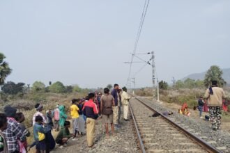Due to family dispute a young man committed suicide by jumping in front of a train