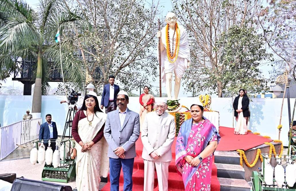 Tribute programme at Bapu Vatika on the death anniversary of Father of the Nation Mahatma Gandhi