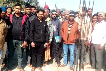 Villagers in Basaria village held a meeting to celebrate Saraswati Puja. A committee was formed