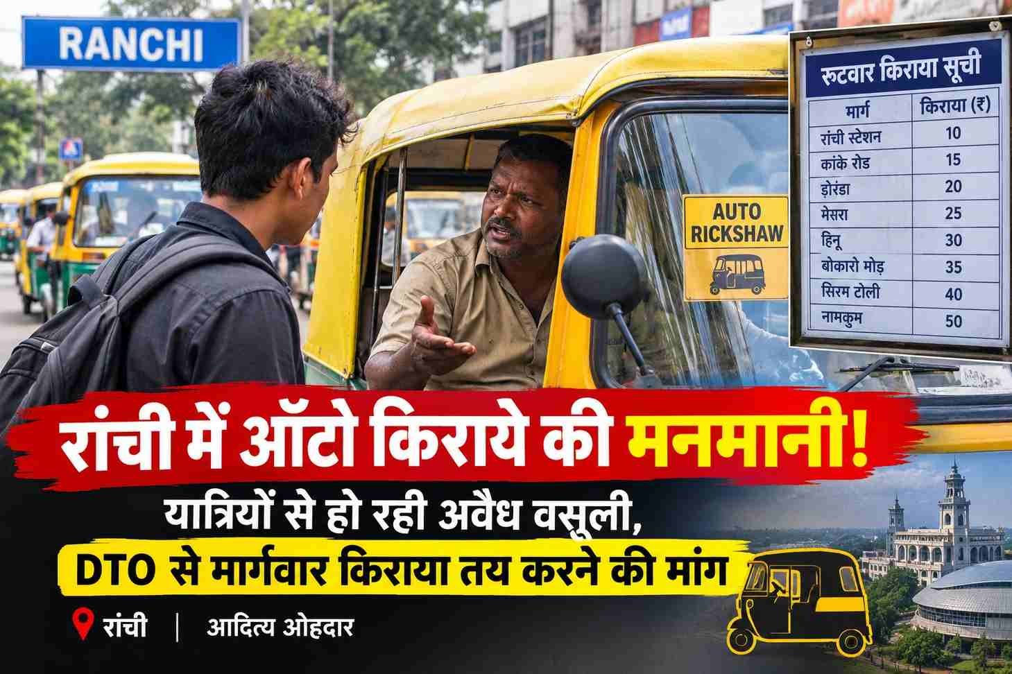 ranchi auto fare 104kb